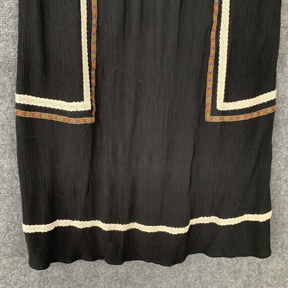 Rewind Knit Shift Dress Women M Knee Length Crepe With Lace Bodice - Picture 3 of 9